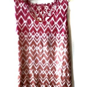 NWT: Simply Elegant Lace Back Tank Top 1X